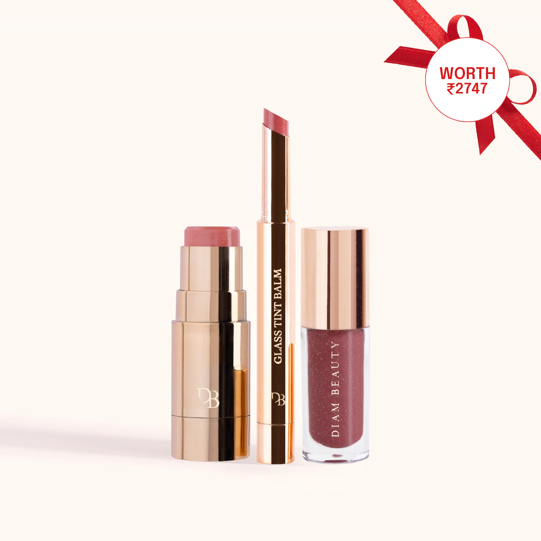 Festive Glam - All Over You Multistick, Love Potion Lip Oil & Glass Tint Balm